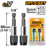 Porte-embout pour embouts de 25mm (PH2). Fonction déverrouillage facile.