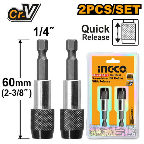 ABH20601.jpg Porte-embout pour embouts de 25mm (PH2). Fonction déverrouillage facile. - Image 1