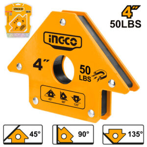 Support magnétique 4&Prime; (force 50lb). Angles 45°, 90°, 135°.