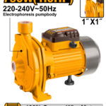 Pompe centrifuge 750W, hauteur max 30m, débit 110L/min.