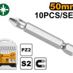Set 10 embouts PZ2 50mm.